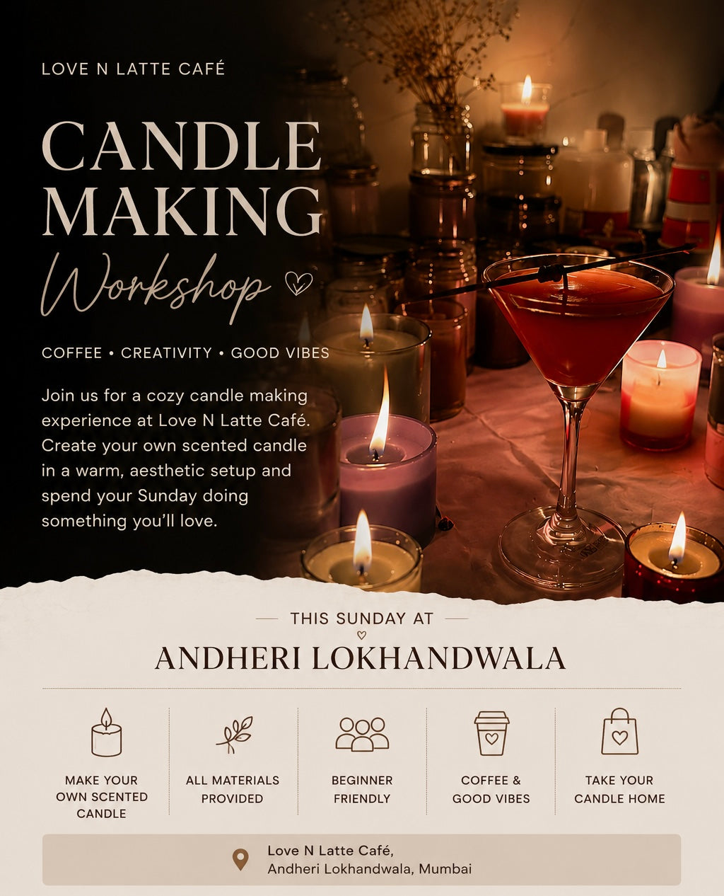 Candle Making Workshop at Love N Latte Café | Andheri Lokhandwala
